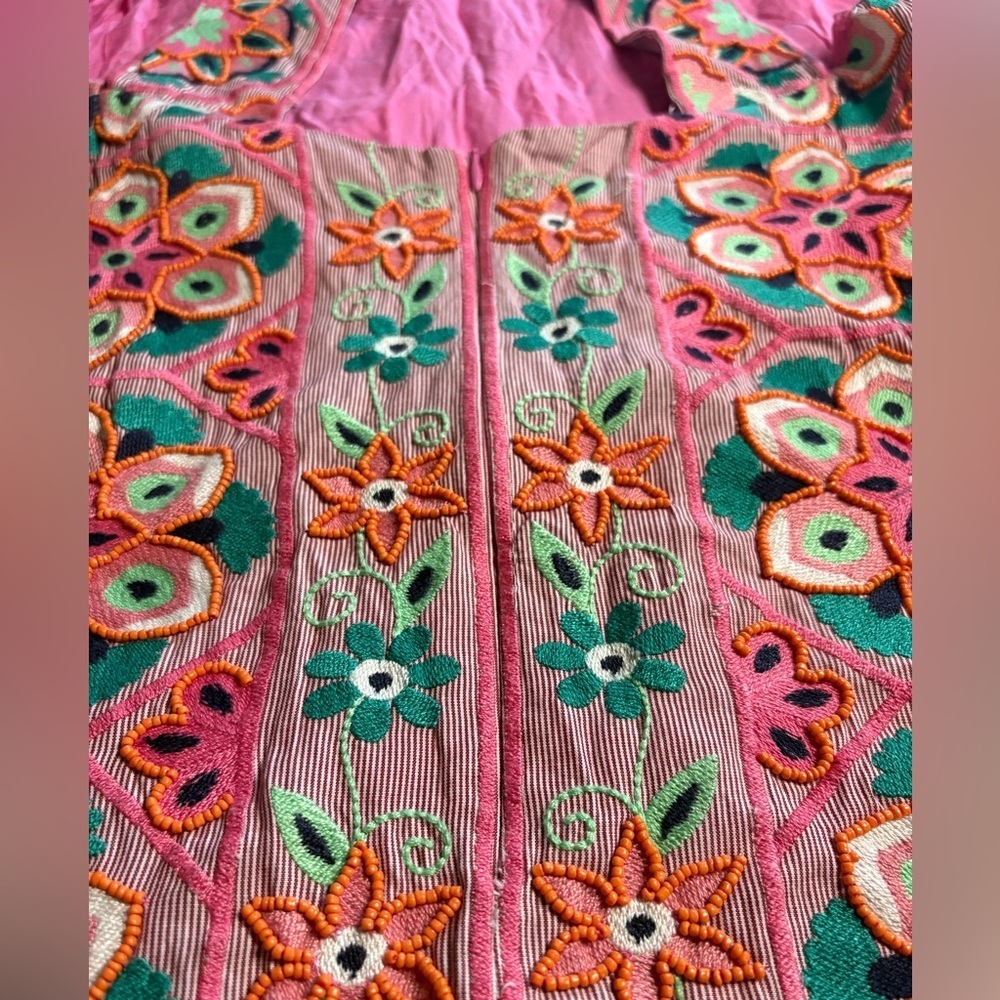 NWT Anthropologie- Embroidered and Beaded Mini Shift Dress. Size 14 - Picture 12 of 16